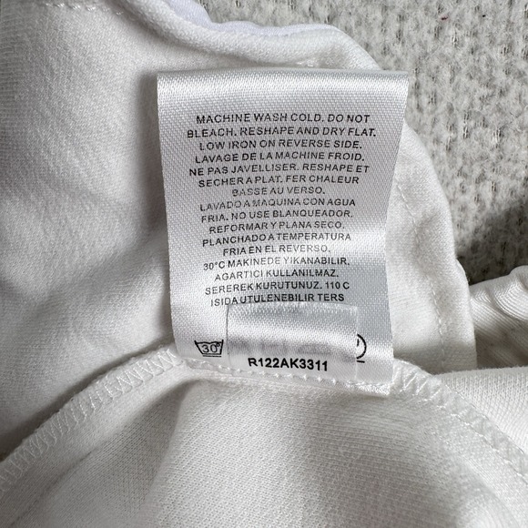 Tibi Active Knit Wide Leg Pull On Pants White Oversized Women's Large *Read - Picture 12 of 12